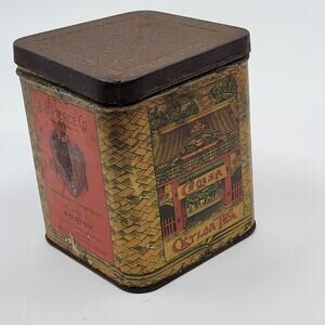 Vintage Choisa Ceylon Tea S.S. Pierce Co. Tin Boston.